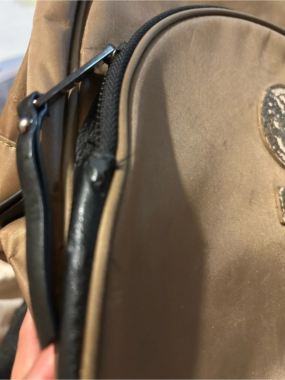 Versace-Inspired Brown Men's Backpack - Sleek Everyday Carry